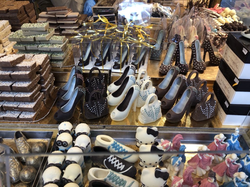 Shoes made of chocolate